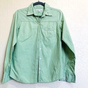 Banana Republic green shirt  Pin checks pattern long sleeve  button shirt size S